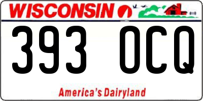 WI license plate 393OCQ