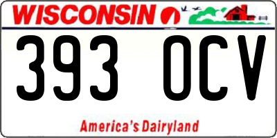 WI license plate 393OCV