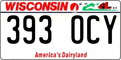 WI license plate 393OCY