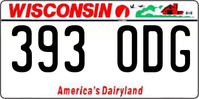 WI license plate 393ODG