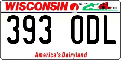 WI license plate 393ODL