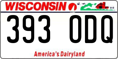 WI license plate 393ODQ