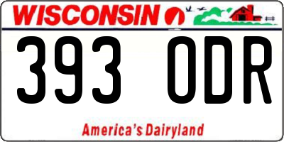 WI license plate 393ODR