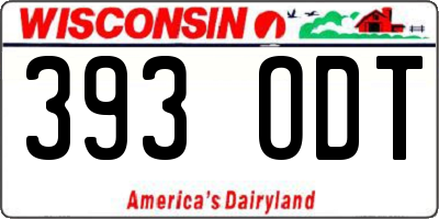 WI license plate 393ODT