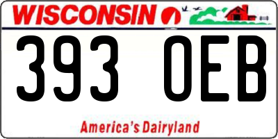WI license plate 393OEB