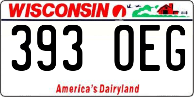 WI license plate 393OEG