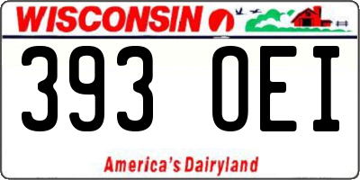 WI license plate 393OEI