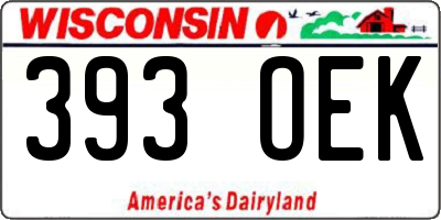 WI license plate 393OEK