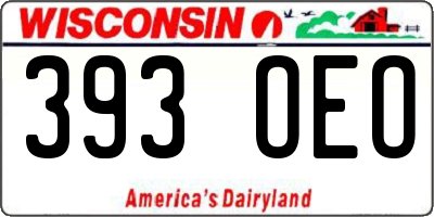 WI license plate 393OEO