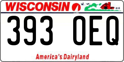 WI license plate 393OEQ