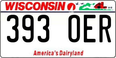 WI license plate 393OER