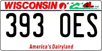 WI license plate 393OES