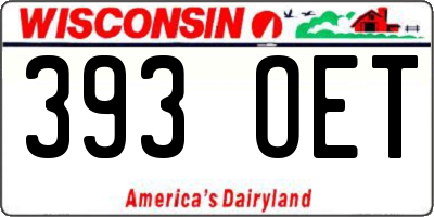 WI license plate 393OET