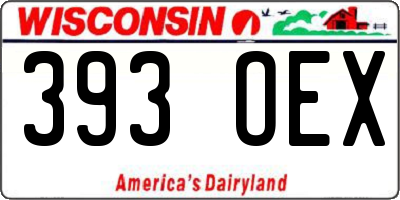 WI license plate 393OEX