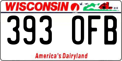 WI license plate 393OFB