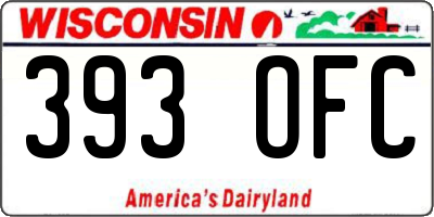 WI license plate 393OFC