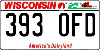 WI license plate 393OFD