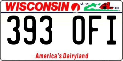 WI license plate 393OFI