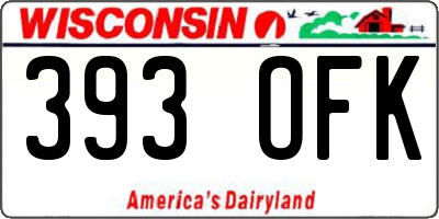 WI license plate 393OFK