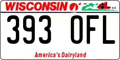 WI license plate 393OFL