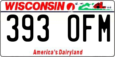 WI license plate 393OFM