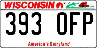 WI license plate 393OFP