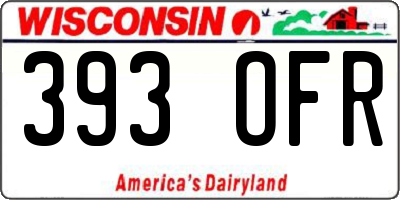 WI license plate 393OFR