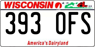 WI license plate 393OFS
