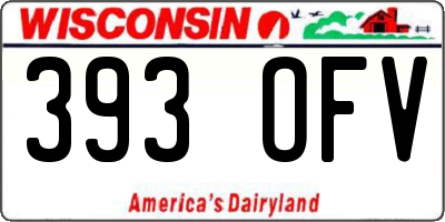WI license plate 393OFV