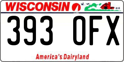 WI license plate 393OFX