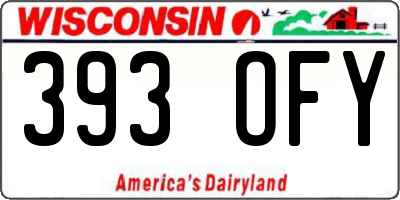 WI license plate 393OFY