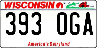 WI license plate 393OGA