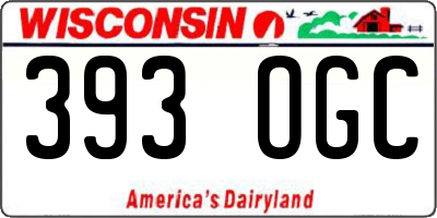 WI license plate 393OGC