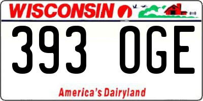 WI license plate 393OGE