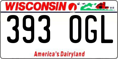 WI license plate 393OGL