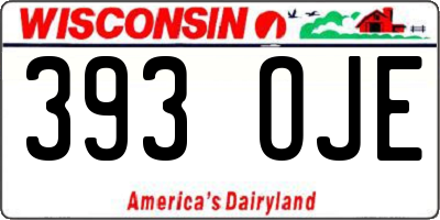 WI license plate 393OJE