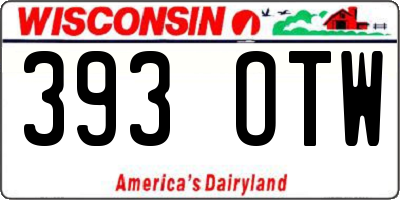 WI license plate 393OTW