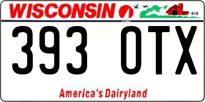 WI license plate 393OTX
