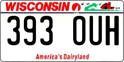 WI license plate 393OUH