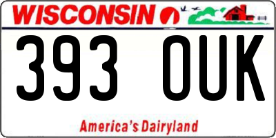 WI license plate 393OUK