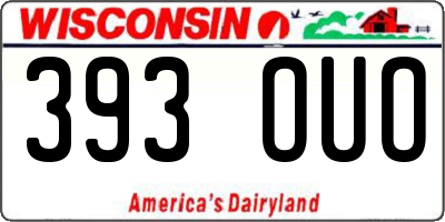 WI license plate 393OUO