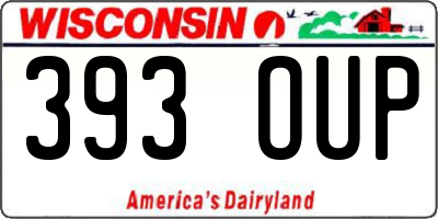 WI license plate 393OUP