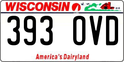 WI license plate 393OVD