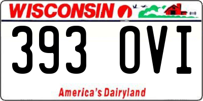 WI license plate 393OVI