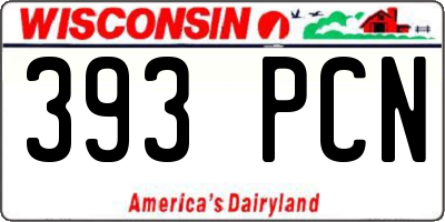 WI license plate 393PCN