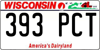 WI license plate 393PCT