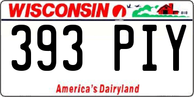 WI license plate 393PIY
