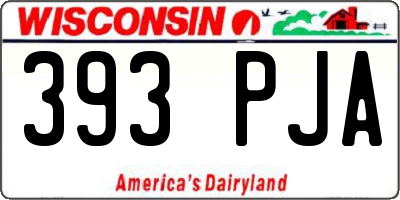 WI license plate 393PJA