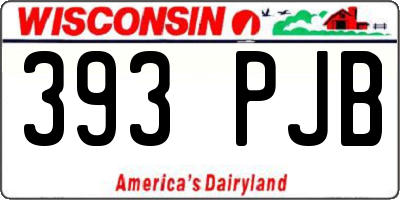 WI license plate 393PJB