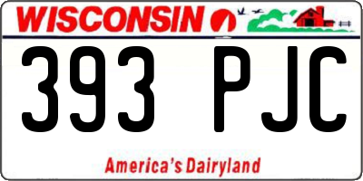 WI license plate 393PJC